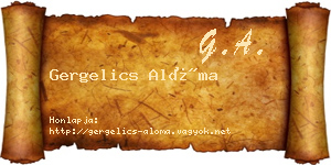 Gergelics Alóma névjegykártya